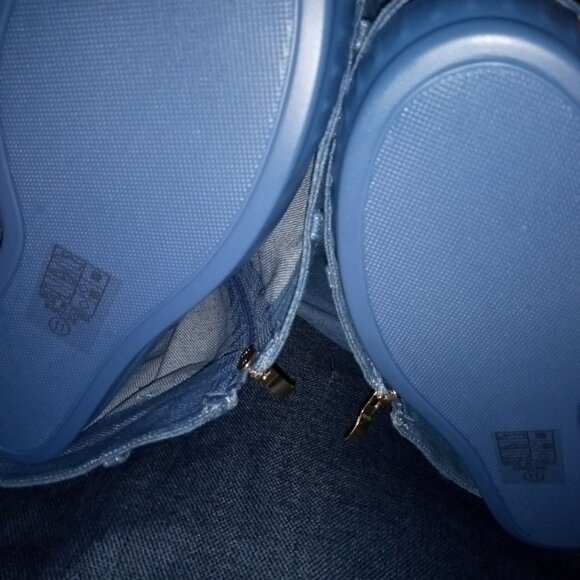 " DOMINQUE DENIM "  FOLD OVER PLATFORM BOOT IN DENIM ( BRAND NEW !!! ) - Picture 5 of 6